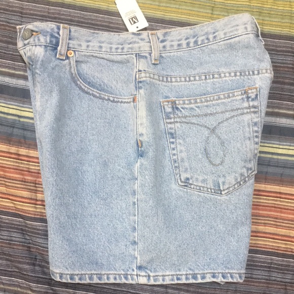 New! Calvin Klein Y2K Enzyme Wash High Waist Easy Fit Button Fly Jean Short sz 9 - Picture 6 of 10